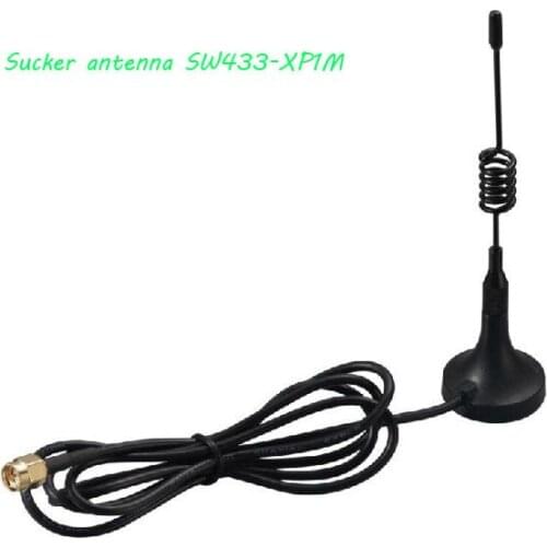 5pcs/lot SW433-XP1M - 433MHz 1 meter extension RF cable and interface SMA-J Sucker Antenna