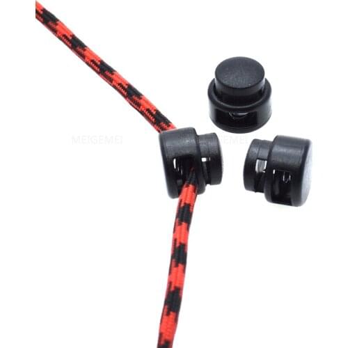 500pcs/pack Cord Lock Toggle Clip Stopper Plastic Cord Buckle Backpack accessories Black For Paracord Size:14mm*14mm