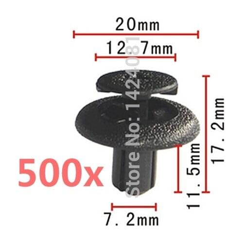 500 Pcs /lot Fastener Rivet Push-Type Retainer Clip for Avensis, Yaris, Corolla(20x11.3x7mm) 90467-07138 9046707138