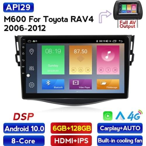Car android 10 6G+128G gps navigation player For Toyota RAV4 Rav 4 2006-2011 2012 2DIN Car Radio Multimedia stereo NO DVD 2 DIN
