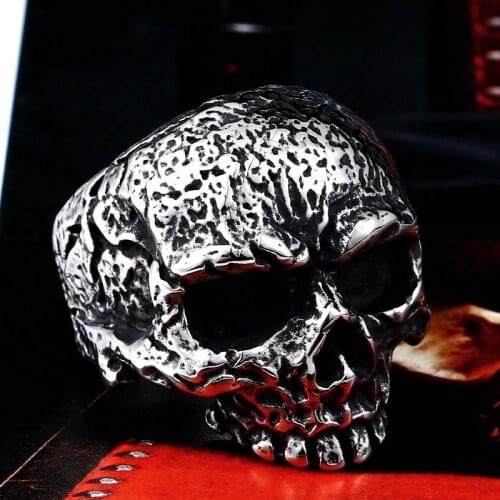 Beier new store 316L Stainless Steel ring high quality skull Punk men fashion Jewelry LLBR8-473R US size
