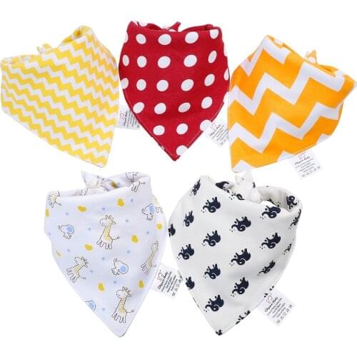 Baby Stuff For Newborns Soft Reusable Triangle Scarf Cute Boys And Girls Bandana Feeding Cloth 100% Cotton Gift Brup Baby Bibs