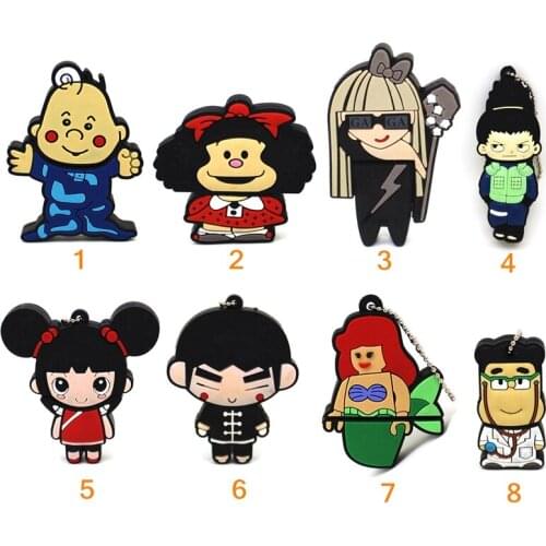 The new Cartoon Mafalda Doctor 128MB pen drive 32GB 64GB USB flash drive 4gb 8gb 16gb mermaid/Lady GaGa Pendrive Memory Stick