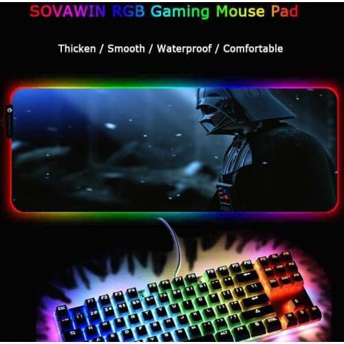 XGZ Gaming RGB Gamer Large lockedge Mousepad LED Lighting Colorful USB for Laptop Desktop Keyboard Desk Mice Mat
