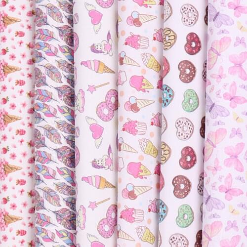 Cheerbows 22*30cm Faux Vinyl Printed Leather Valentines Day Heart Love Leaf Printed Leather For Bow Making DIY Sewing Materials