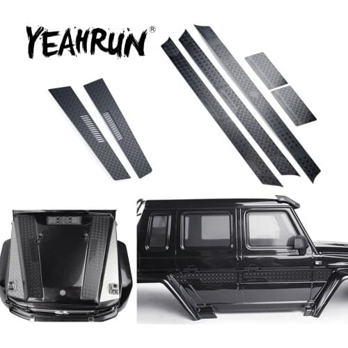 YEAHRUN Metal Engine Cover Hood Surround Antiskid Plate Non-slip Board for TRX-6 1/10 RC Crawler Car Decoration Parts
