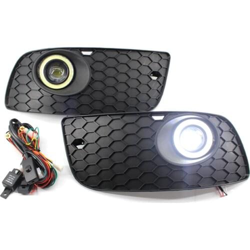 Front Fog Angel Led Light Lamp Bumper Grille Cover Replacement For VW Golf Jetta MK5 06 07 08 09 Car Goods