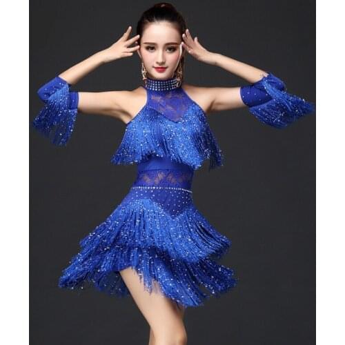 Latin Dance Dress Women/Girls/Lady New Sexy Fringe Salsa Ballroom Tango Cha Cha Rumba Samba Latin Dresses For Dancing