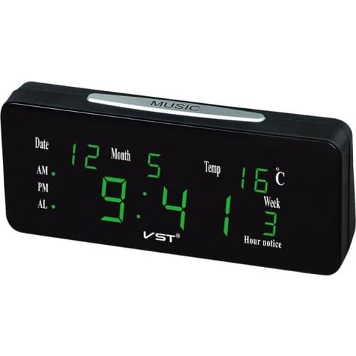 Sunlynn 12/24 Hours Loud Dual Alarm Clock Automatic Lightness With Large Letters Electronic Temperature Display Desktop Clock
