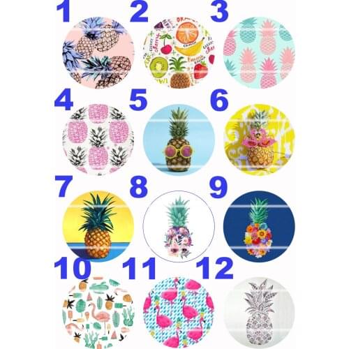 Handmade Colorful picture Round Glass Cabochons Refrigerator magnet for Necklace Decoration and Phone Chain Accessaries62