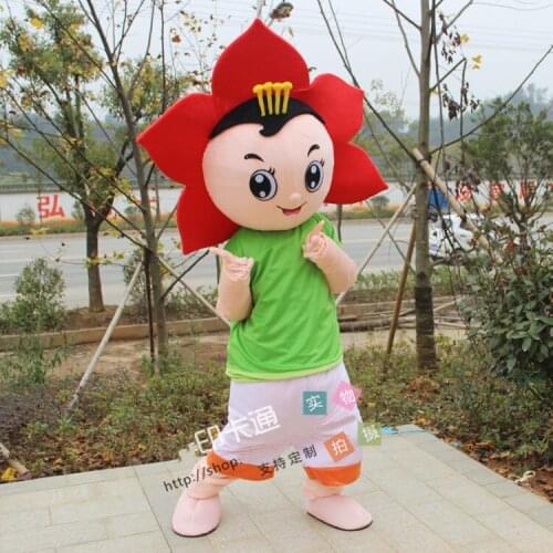 Hot Sale Professional Sunflower Flower Mascot Costume Adult Size Fancy Dress Cosplay for Halloween Party Event