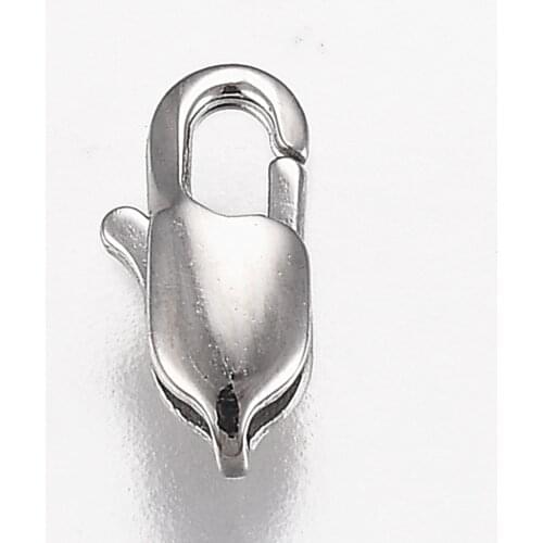 100pcs 316 Stainless Steel Lobster Claw Clasps Hooks for DIY Necklace Bracelet Connector Accessories Jewelry Findings