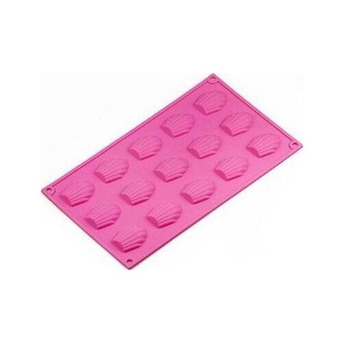 15 Cavities Madeleine Silicone Cake Baking Mold Cake Pan Muffin Cups Handmade Soap Moulds Biscuit Chocolate Ice Cube