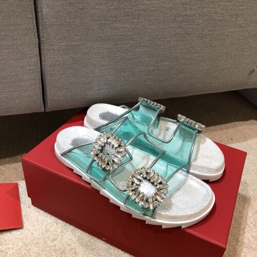 2021 Top Quality Genuine Leather Ladies Slippers Flat Bottomed Flat Sandals Slippers