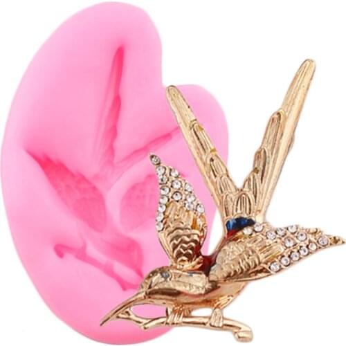 3D Bird Silicone Mold Jewelry Resin Clay Mould Cupcake Topper Fondant Cake Decorating Tools Candy Chocolate Gumpaste Moulds