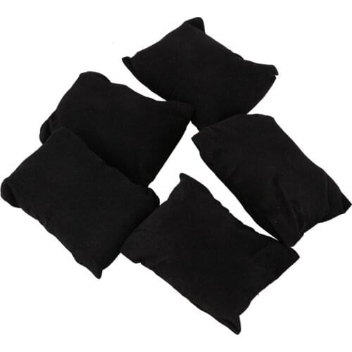 5 x Velvet Bracelet Watch Jewelry Display Pillow Black