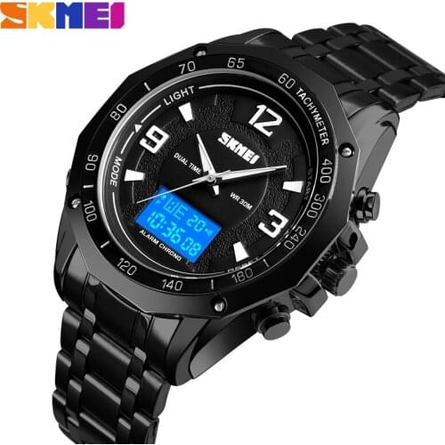 SKMEI Fashion Dual Display Watch Sport Watch Men Clock Digital Wristwatches Man Waterproof Luminous Relogio Masculino 2021 New