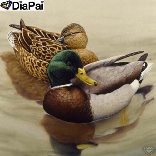 DiaPai 100% Full Square/Round Drill 5D DIY Diamond Painting "Animal duck" Diamond Embroidery Cross Stitch 3D Decor A21589