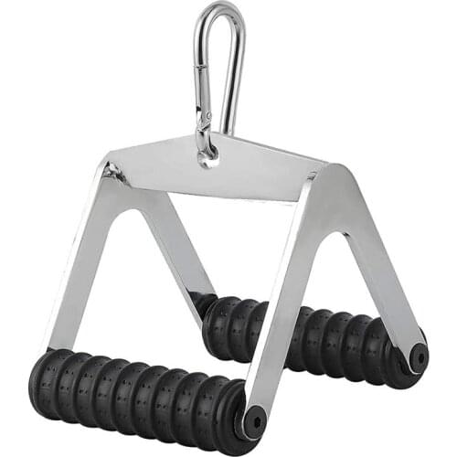 Double D Row Handle Cable Attachment,V Shaped Press Down Bar,Tricep Press Down Gym Cable Machine Attachment