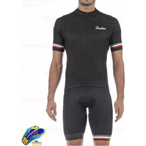 Men Cycling Jersey 2021 Team Raudax Ropa Ciclismo Hombre Summer Short Sleeve Jerseys Cycling Clothing Triathlon Bib Shorts Suit