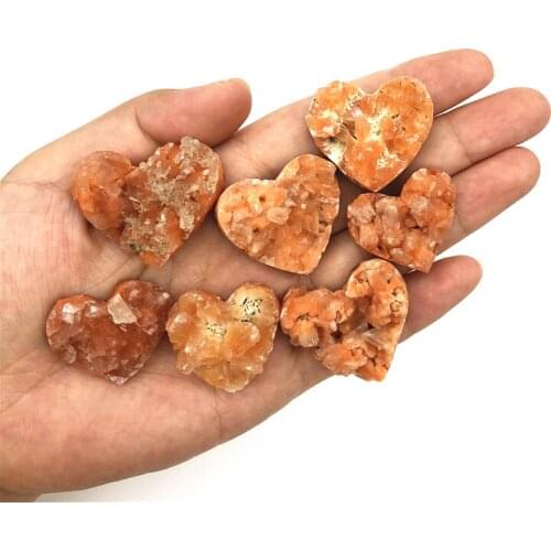 Beautiful 1PC Mini Natural Heart-shaped Apophyllite Zeolite Quartz Crystal Cluster Healing Specimen Crystal Quality Natural