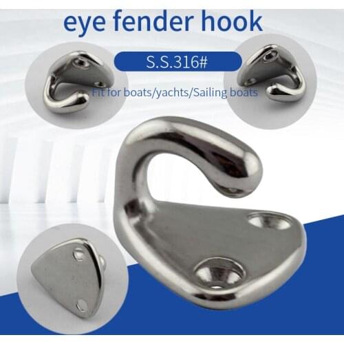 Marine accessories 316 stainless steel wall modern decorative coat hook fender hook