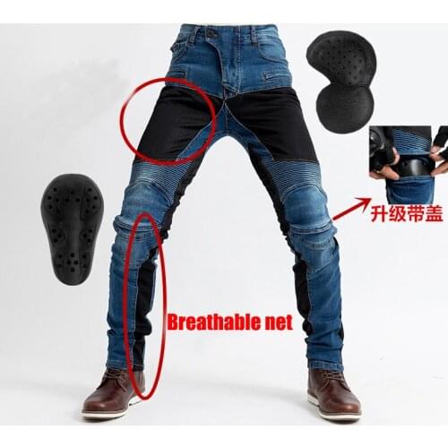 New Design Motorcycle Pants Men Moto Jeans Protective Gear Riding Touring Scooter Trousers B06 Motocross Pants with protection