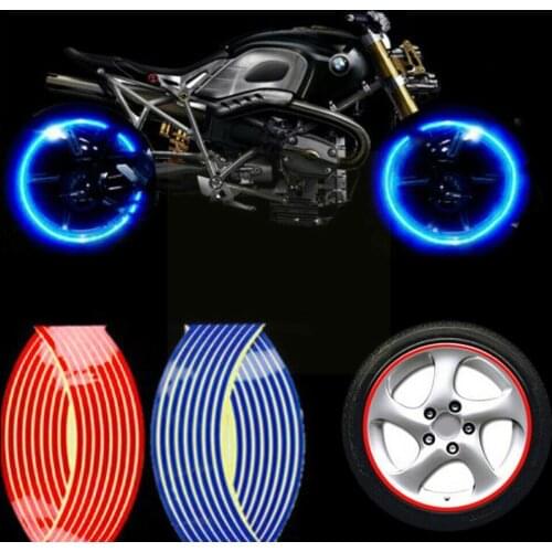 Reflective Motocross Bike Motorcycle Sticker For 18 Motorcycle Stickers Auto Inches Car Moto Motorbike Styling Wheel L5J1