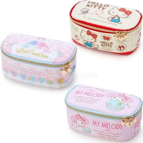 New Kawaii Anime Girls Kids Woman Canvas Cosmetic Bags For Children