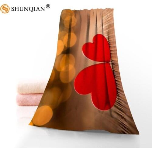 2018 New arrival love heart romantic Bathroom Washcloth,Towels Custom Fashion Soft Face Towel/Bath Towel Size 35x75cm, 70x140cm