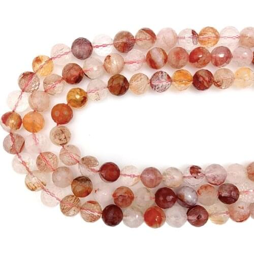 4-14mm Wholesale Natural Blood Crystal Gemstone Faceted Round Loose Stone Beads for Earring Ring Jewelry Making Smaragd Beads