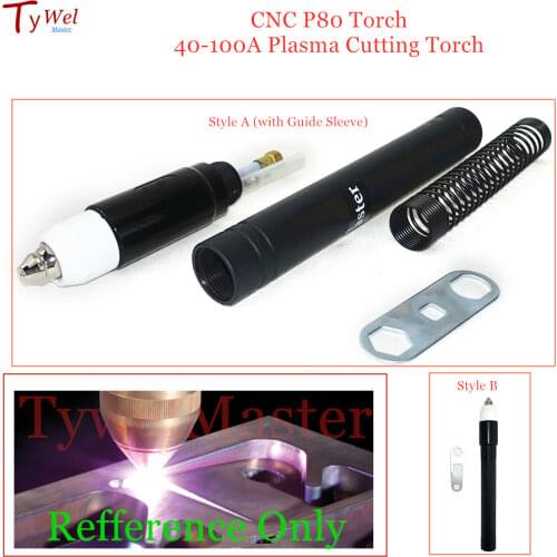 P80 Torch CNC Plasma Cutting Torch Plasma Cutter 40-100A Air Cooled Automatic Plasma Cutting Machine Torch