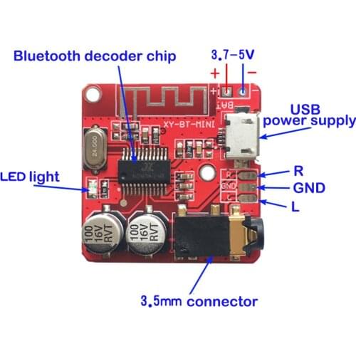 MP3 Bluetooth Decoder Board Lossless Car Speaker Audio Amplifier Board Modified Bluetooth 4.1 Circuit Stereo Receiver Module 5V