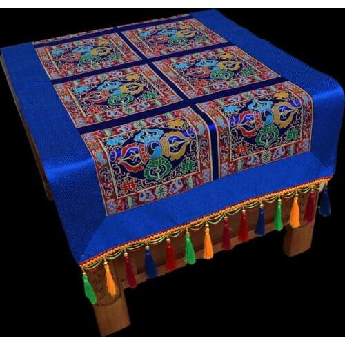 Special Offer # Wholesale Buddhist supplie Tibet family home Buddhism Temple Vajra Auspicious Embroidery Altar Table cloth Deco