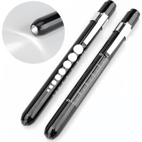 LED Pen Light Torch Lamp Medical Flashlight Lanterna With Pupil Gauge Outdoor Camping Work Light For Doctor Nurse Diagnostic
