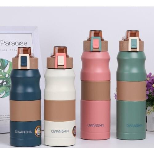 500/680ML Double Stainless Steel Insulated Bottle Water Thermos Sport Thermal Cup Coffee Tea Milk Travel Drink Mug Cycling Flask