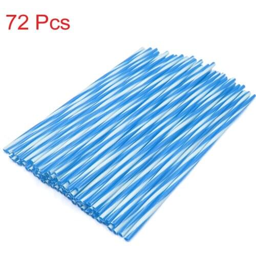 Uxcell 72Pcs Mountain Bike Spoke Wraps Cover Bicycle Tire Tyre Wheel Rim Tube Strips Bicycle Decoration Multi-color