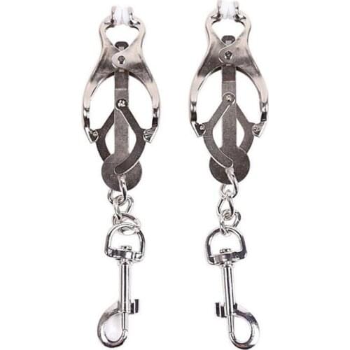 1Pair Srong Metal Nipple Clamps With Metal Hook Adult Games Sex Products for Woman Bdsm Bondage Erotic Sex Toy Fetish Teat Clips