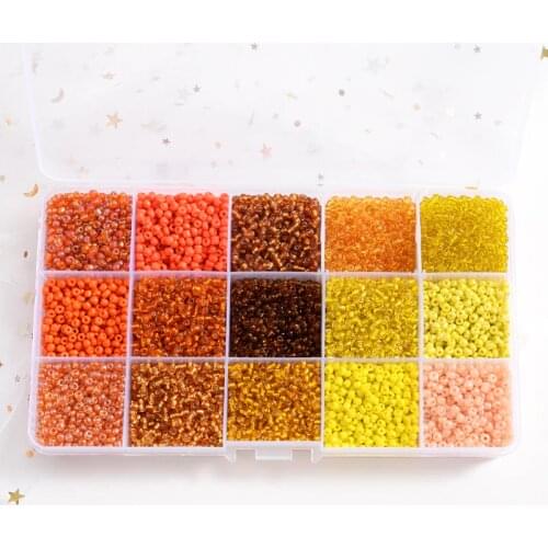 10000Pcs/set Multi Specification Yellow Series Czech Glass Seed Spacer Bead For DIY Bracelet Necklace Jewelry Making Accessories