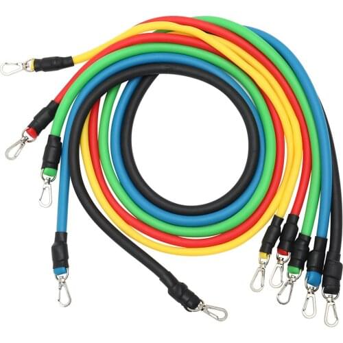 12pcs Fitness Pull Rope 8 Shaped Fitness Elastic Rubber Loops Latex Strength Gym Equipment Resistance Bands Training Exercise