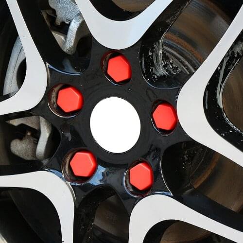 20Pcs Car Silicone Wheel Hub Screw Cover Cap For Seat Leon Ibiza Renault Duster Megane 2 Logan Captur Clio Mazda 3 6 CX-5