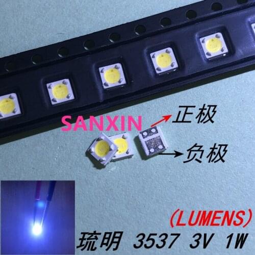 200pcs LUMENS LED 3535 3537 LED TV Backlight High Power 1W 3V LED Backlight Cool white For LED LCD TV Backlight Application 4D