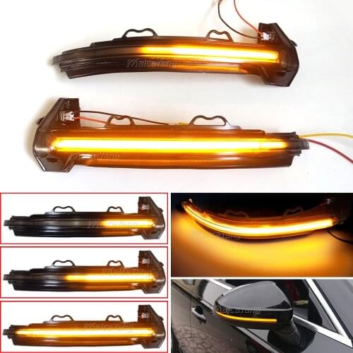 2x LED Dynamic Turn Signal Light Rearview Side Mirror Light Indicator Blinker For Audi A4 S4 RS4 B9 2016-2019 A5 S5 RS5
