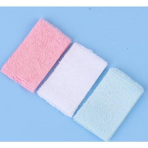 3Pcs 1/12 Dollhouse Miniature Accessories Mini Bathroom Hand Towel Model Toys