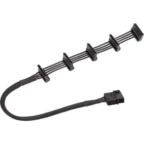 5PCS/lot 4pin IDE 1 To 5 SATA 15pin Splitter Hard Drive HDD SSD Power Supply Cable Cord For Chia Coin Mining 18AWG High Speed