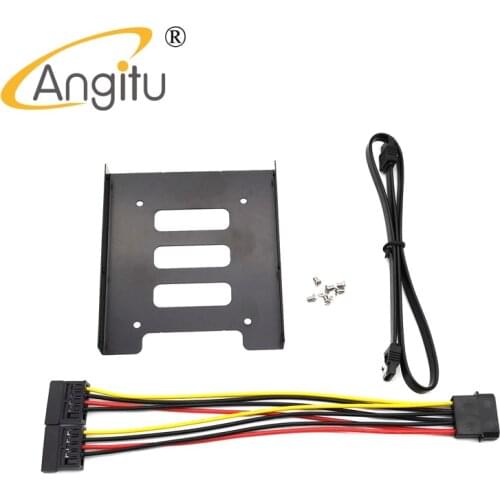 Angitu 2.5 Inch Hard Drive Conversion Bracket 2.5 to 3.5 Inch Desktop Hard Drive Bay SSD Bracket
