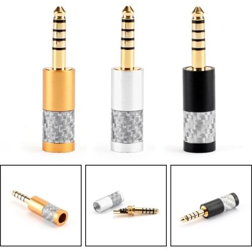 Areyourshop Carbon Fiber 4.4mm 5 Pole Balance Plug Audio Connector For NW-WM1Z for NW-WM1A Plug Jack Connector