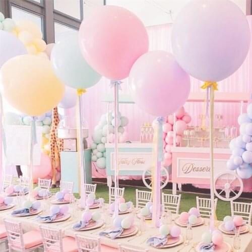 5/18/36 inch Large Big Matte Pastel Macaron Balloons Garland Baby Shower Balon Baptism Wedding Birthday Decoration