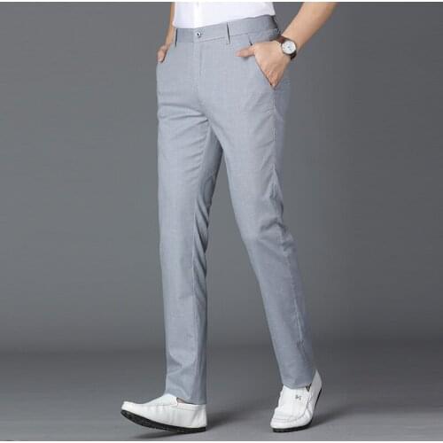 2021 New Summer Linen Pants Men Fashions Casual Man Trousers Long Business Slim Pants Men Pantalon Lin Homme