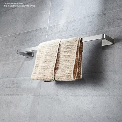 Vidric Top Quality Solid 304 Stainles Steel brushed Single Towel Bar Bath Towel Holder Towel Ring Bathroom Accessories 500mm